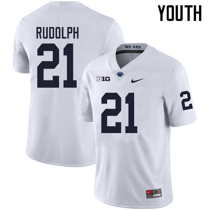 NCAA Nike Youth Penn State Nittany Lions Tyler Rudolph #21 College Football Authentic White Stitched Jersey DRU6398TU